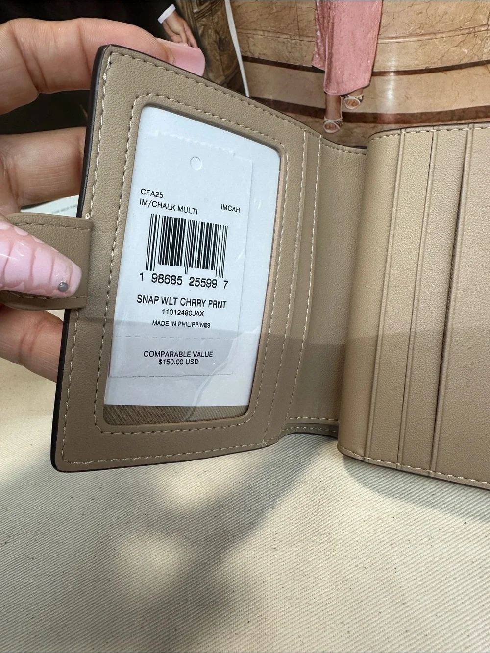 Coach Snap Wallet With Cherry Print . New